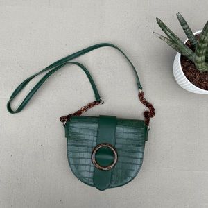 Like Dreams green snake skin bag